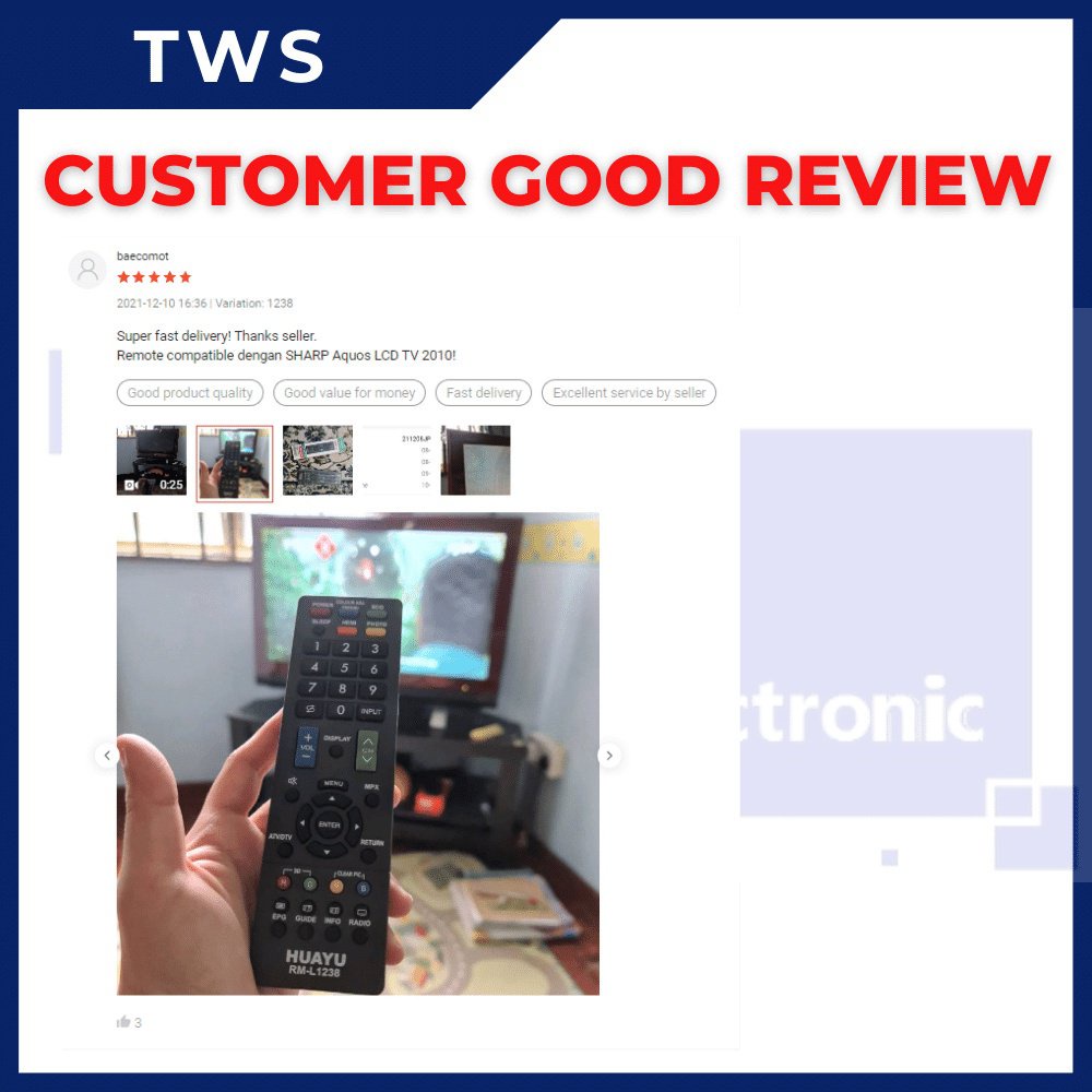 รีโมท Contorl RM-L1238/1346 (สําหรับ Sharp LED LCD TV)| รีโมททีวีชาร์ป | รีโมททีวีชาร์ป - รูปที่ 3