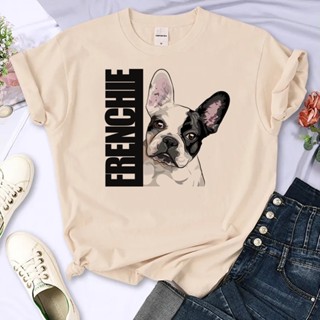 เสื้อยืด พิมพ์ลายกราฟฟิคอนิเมะ French Bulldog สไตล์ญี่ปุ่น แฟชั่นฤดูร้อน สําหรับผู้หญิง y2k