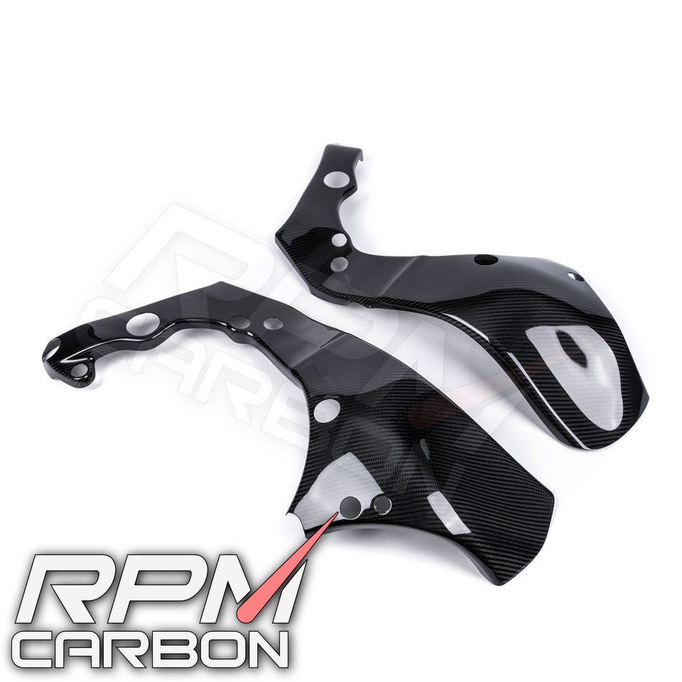 ครอบเฟรม คาร์บอน Kawasaki ZX10 ZX10R ZX-10R Carbon Fiber Frame Covers Protectors