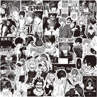 64Pcs/Set ❉ Death Note . Classical Black & White Series 02 Stickers ❉ DIY Fashion Decals Doodle Stickers
