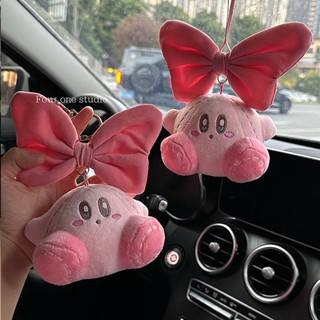 Car Kirby Pendant Cute Girl Heart Bow Car Rearview Mirror Pendant Pink Pig Car Pendant car pendant car decorations