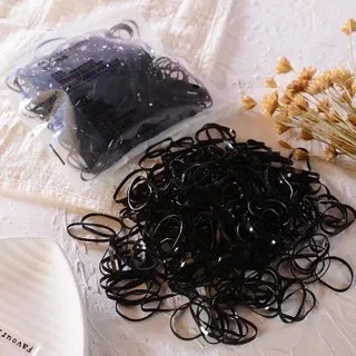 ยางรัดผมเด็ก 200 เส้น 500 เส้น หลากสี สีอ่อน สีดำ แบบถุงซิบ