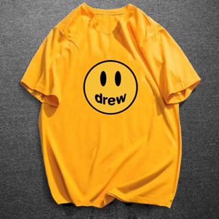 【เสื้อยืดใหม่】DREW  SMILE T SHIRT  ASIA SIZE COTTON UNISEX