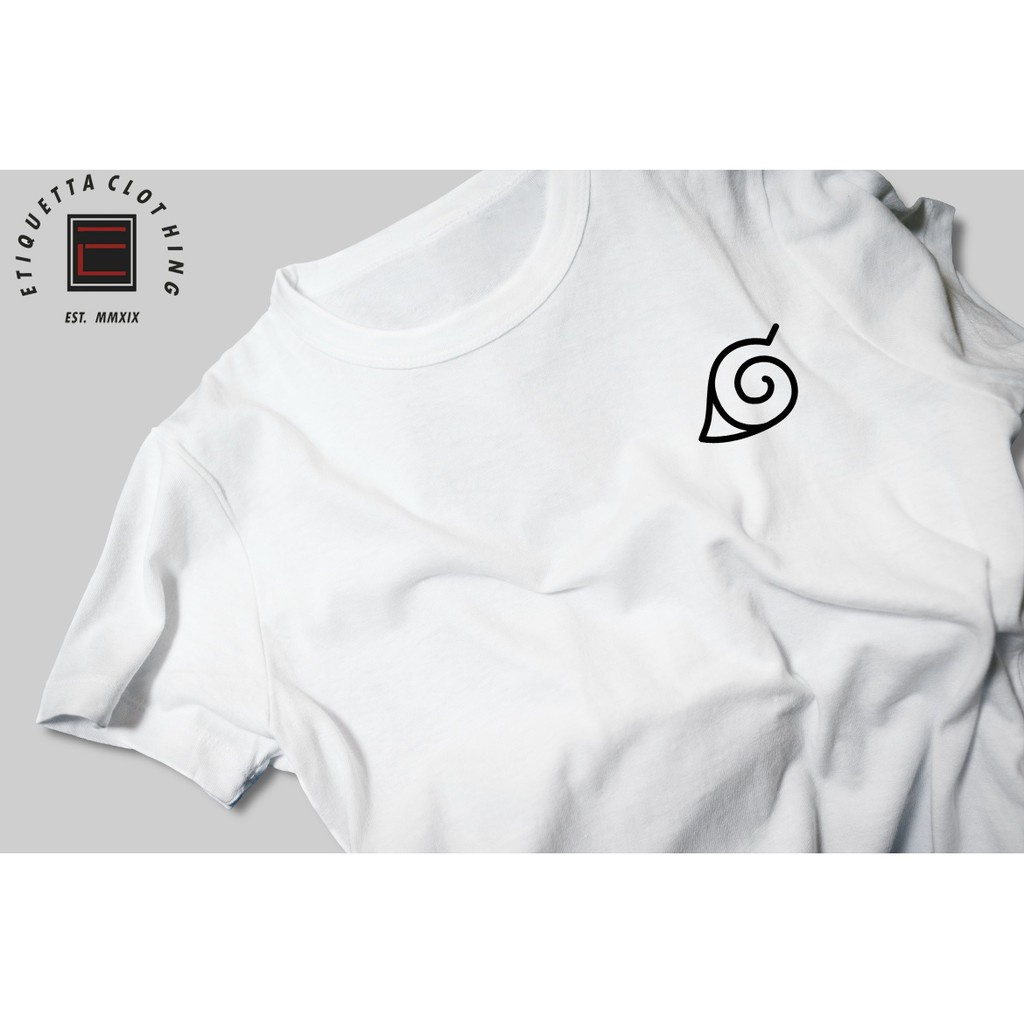 พร้อมส่ง Anime Shirt - Naruto - Leaf Village Logo การเปิดตัวผลิตภัณฑ์ใหม่ T-shirt
