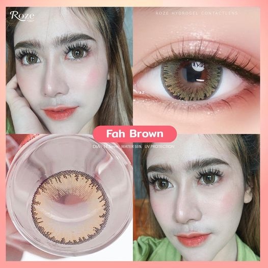 คอนแทคเลนส์ รุ่น Fah เลนส์ Hydrogel ขนาดบิ๊กอาย (Rozelens)