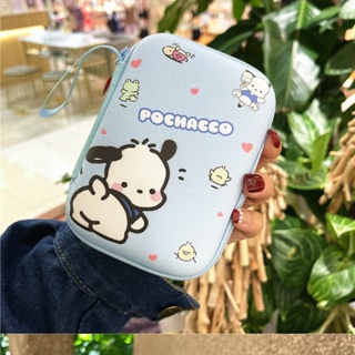 เคสหูฟังหนัง PU แบบแข็ง แบบพกพา ลายการ์ตูน Pochacco สําหรับเก็บสายชาร์จหูฟัง