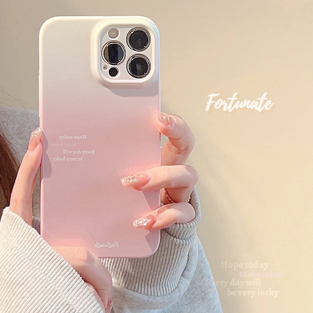เคสโทรศัพท์มือถือแบบแข็ง ไล่โทนสี สําหรับ iphone 11 12 13 14 pro max x xr xs max 7 8 plus