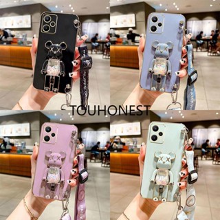 เคส infinix Hot 30i เคส infinix Hot 30 Play เคส infinix Hot 20i Case infinix Hot 20S Case infinix Hot 20 Case infinix Hot 10 Case Silicone Anime Cute Kaws Bear Stand Cartoon Wrist Band Phone Cover Cassing Case TS โทรศัพท์มือถือ ซิลิโคน ลายการ์ตูนหมี