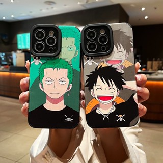 เคสโทรศัพท์มือถือ ลายการ์ตูนอนิเมะ Luffy Green Hair Zoro แฟชั่น สําหรับ iPhone 7 8 Plus SE2 X XR XS Max 14 13 12 11 iPhone14