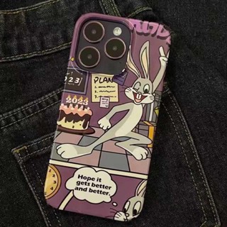 เคสโทรศัพท์มือถือแข็ง แบบนิ่ม ลายกระต่าย กันกระแทก สําหรับ Apple Iphone 11pro max 14Promax 13promax 12 11 xs max xr 6 7 8plus