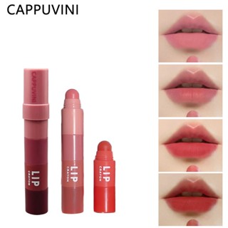 Cappuvini ลิปสติก ลิปกลอส เนื้อแมตต์กํามะหยี่ 4 สี