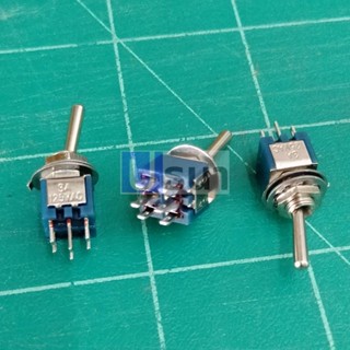 สวิทช์ สลับ โยก Sub-Miniature Toggle Switch 6 ขา 6P 3A 125V SMTS-202 #SMTS 6P (1 ตัว)