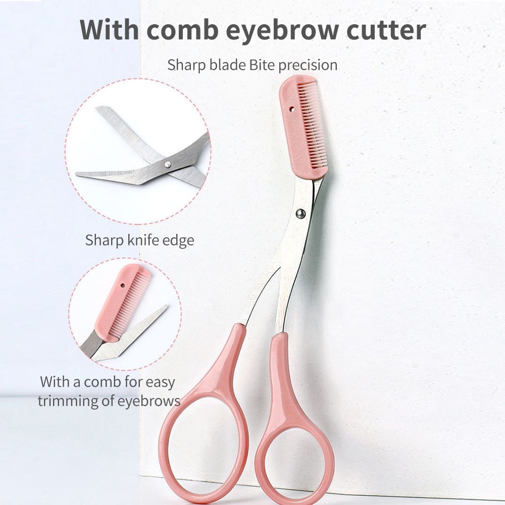 Maange ชุดกรรไกรตัดคิ้ว สามชิ้น พร้อมหวี สไตล์กรรไกร สําหรับผู้เริ่มต้น 3051 - รูปที่ 2