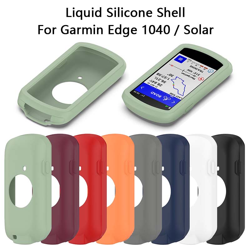 เคสซิลิโคนเหลว สําหรับ Garmin Edge 1040 / Solar Bike GPS Speedometer Candy Plain Full Coverage Soft 