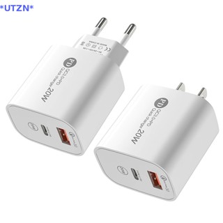 Utzn&gt; อะแดปเตอร์ชาร์จโทรศัพท์มือถือ PD 20W USB 3.0 Tyep-C สําหรับโทรศัพท์มือถือ