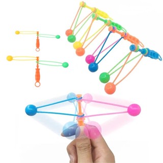 Children Interesting Hand Cranked Spinning Balls Game Toys Creative Homemade Detachable Plastic Double Crash Ball Decompression Toy