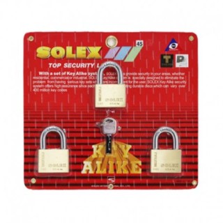 Super Lock กุญแจคีย์อะไลท์SOLEX (3ตัวชุด)