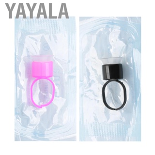 Yayala Disposable Tattoo  Cups With Sponge Pigment Holder Permanent Makeup Blac