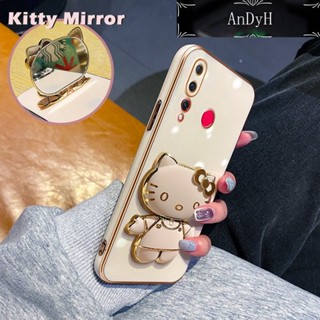 Andyh เคสโทรศัพท์มือถือ แบบกระจก พับได้ ลายการ์ตูน Hello Kitty สําหรับ Huawei Nova 4