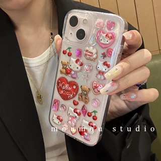 เคสโทรศัพท์มือถืออีพ็อกซี่ กันกระแทก ลายแมวสีชมพู สําหรับ Apple Iphone 14promax 13 12 11 14pro 13pro 14