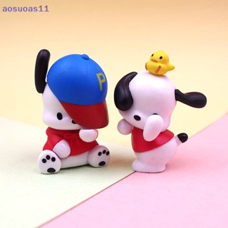 Aosuoas ตุ๊กตาฟิกเกอร์การ์ตูนอนิเมะ Pochacco Sanrio Kawaii ของเล่นสําหรับเด็ก 2 ชิ้น