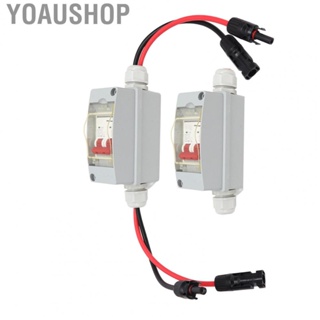 Yoaushop Home MCB  1 String Input Output Overvoltage Protection DC 500V Circuit Breaker with Distribution Box for Solar System