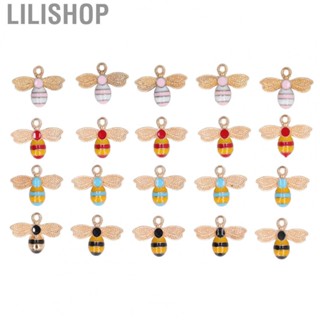 Lilishop Bee Pendant Craft  Bee Charm Pendants Easy To DIY Exquisite Appearance  for Keychain