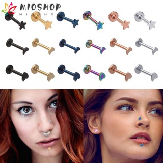 Mioshop แหวนเจาะจมูก รูปหัวใจ ใหม่ สเตนเลส สไตล์ฮิปฮอป สําหรับผู้หญิง ผู้ชาย