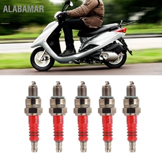 ALABAMAR 5 Pcs หัวเทียนรถจักรยานยนต์ A7TC Racing หัวเทียนสำหรับ GY6 50cc ถึง 150cc สกู๊ตเตอร์สี่จังหวะ