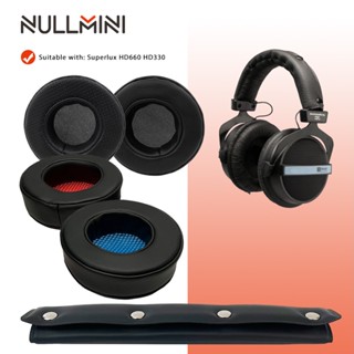 Nullmini แผ่นครอบหูฟัง แบบหนังหนา แบบเปลี่ยน สําหรับ Superlux HD660 HD330 HD669