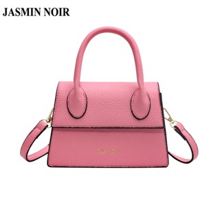 Jasmin NOIR Lock กระเป๋าถือ กระเป๋าสะพายข้าง หนัง PU ขนาดเล็ก เรียบง่าย สําหรับผู้หญิง