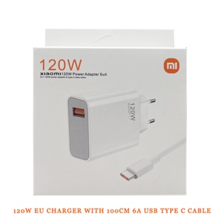 อะแดปเตอร์ชาร์จเร็ว 120W พร้อมสายเคเบิล USB Type C 6A สําหรับ Xiaomi Mi 12 Lite 11T Pro Ultra Redmi K 50 30