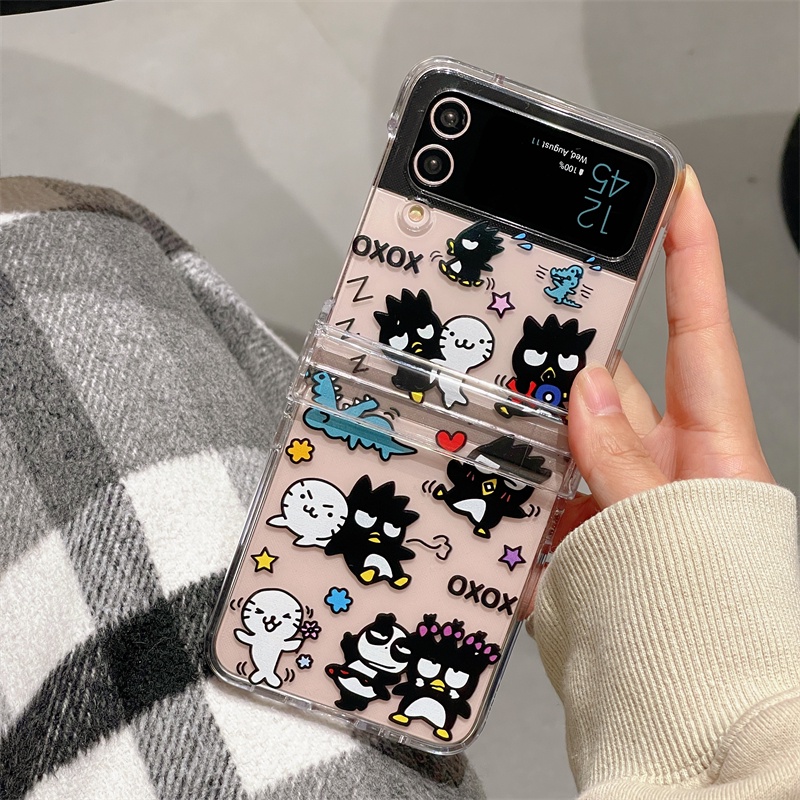 Samsung Galaxy Z Flip7 FE 6 5 4 3 5G ใหม่ PC จี้กรณีOXPenguin ป้องกันความคิดสร้างสรรค์ปลอกสําหรับ Samsung Galaxy Z ฝาครอบ
