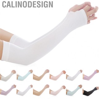 Calinodesign Ice Silk Sunscreen Sleeves Summer Cooling Arm for Men Women Outdoors Activity Driving