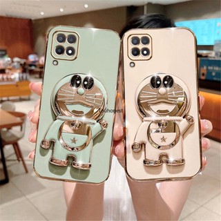 เคส Samsung Galaxy A22 เคส Samsung A12 เคส Samsung S8 Plus Casing Samsung S9 Plus Case Samsung M12 M32 Case Samsung M22 F22 Case Cartoon Jingle Cat Cute Anime Doraemon Folding Stand Phone Holder Cover Cassing Cases Case TD โทรศัพท์มือถือ