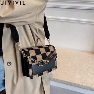 JIVIVIL ·เด็กผู้หญิงกระเป๋า crossbody ถุงรู้สึกขนาดใหญ่ความจุช่องทำเครื่องหมายตาข่ายตารางถุงขนาดเล็ก