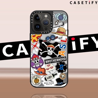 Casetify เคสโทรศัพท์มือถือกระจก ลายการ์ตูนลูฟี่ One Piece สําหรับ iPhone14ProMax iP13Pro 13 11 12Promax 13Promax 12 13 14