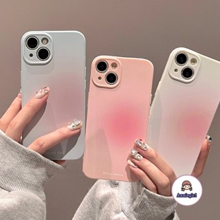 เคสโทรศัพท์มือถือแบบแข็ง ไล่โทนสีชมพู เรียบง่าย แฟชั่น สําหรับ Iphone 11 14 Pro Max IP 12Pro 13 Pro Max