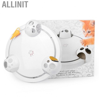 Allinit Rotating Turntable Toy  Catch Mouse Fun Compact 3 Holes Interactive Safe Prevent Slip Speed Adjustable for Pet