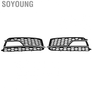 Soyoung Fog Light Grille Cover Trim  Dustproof  Scratch 8T0807681M Front Bumper  for Car Exterior Decoration Replacement for S5 A5 S‑Line Models 2012‑2016