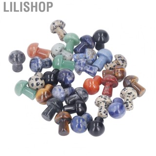 Lilishop 32pcs Mini Mushroom Crystals Multiple Colour Cute Vivid Polishing Mushroom Cry