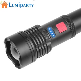 Lumiparty XHP ไฟฉาย LED 50 ดวง ชาร์จ USB พร้อมแบตเตอรี่ สําหรับตั้งแคมป์กลางแจ้ง