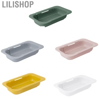 Lilishop Retractable Sink  Rectangular Multifunctional Thicken Durable PP Drain  for Vegetable Fruit