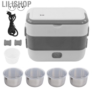 Lilishop 200W Electric Lunch Box 2-Layers Heated Lunch Boxes  Warmer Car Home Work CA