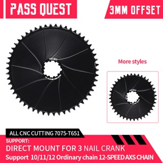 Pass Quest GXP จานหน้าจักรยาน 3 มม. ออฟเซ็ท กว้าง ลูกศร สําหรับ SSRAME 34T