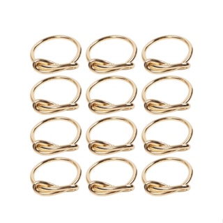 Set Of 12 Wedding Round Gift Metal Easy To Clean Durable Table Decor Butterfly Knot Dinner Parties Napkin Rings