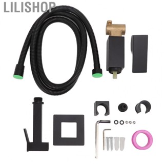 Lilishop Simple Shower Set  Brass Shower System European Style Black Leakproof Handheld Shower Easy Installation  for Bathroom Accessories