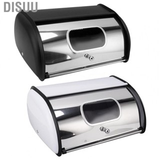 Disuu Bread Box  Bread Storage Holder Transparent Small Window  for Kitchen