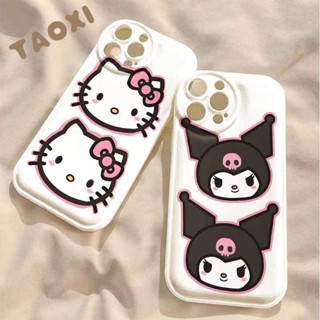 เคสโทรศัพท์มือถือ แบบนิ่ม ลายการ์ตูนคิตตี้ สําหรับ Iphone 11 12 13 6 7 8plus 14promax xsmax F0FD