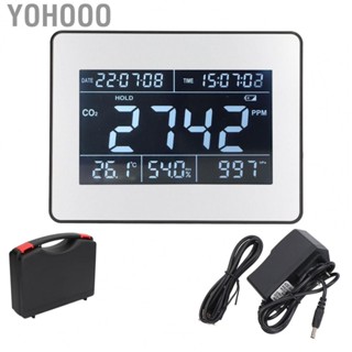 Yohooo CO2  Indoor -Quality Detector With Humidity Temperature Time Display